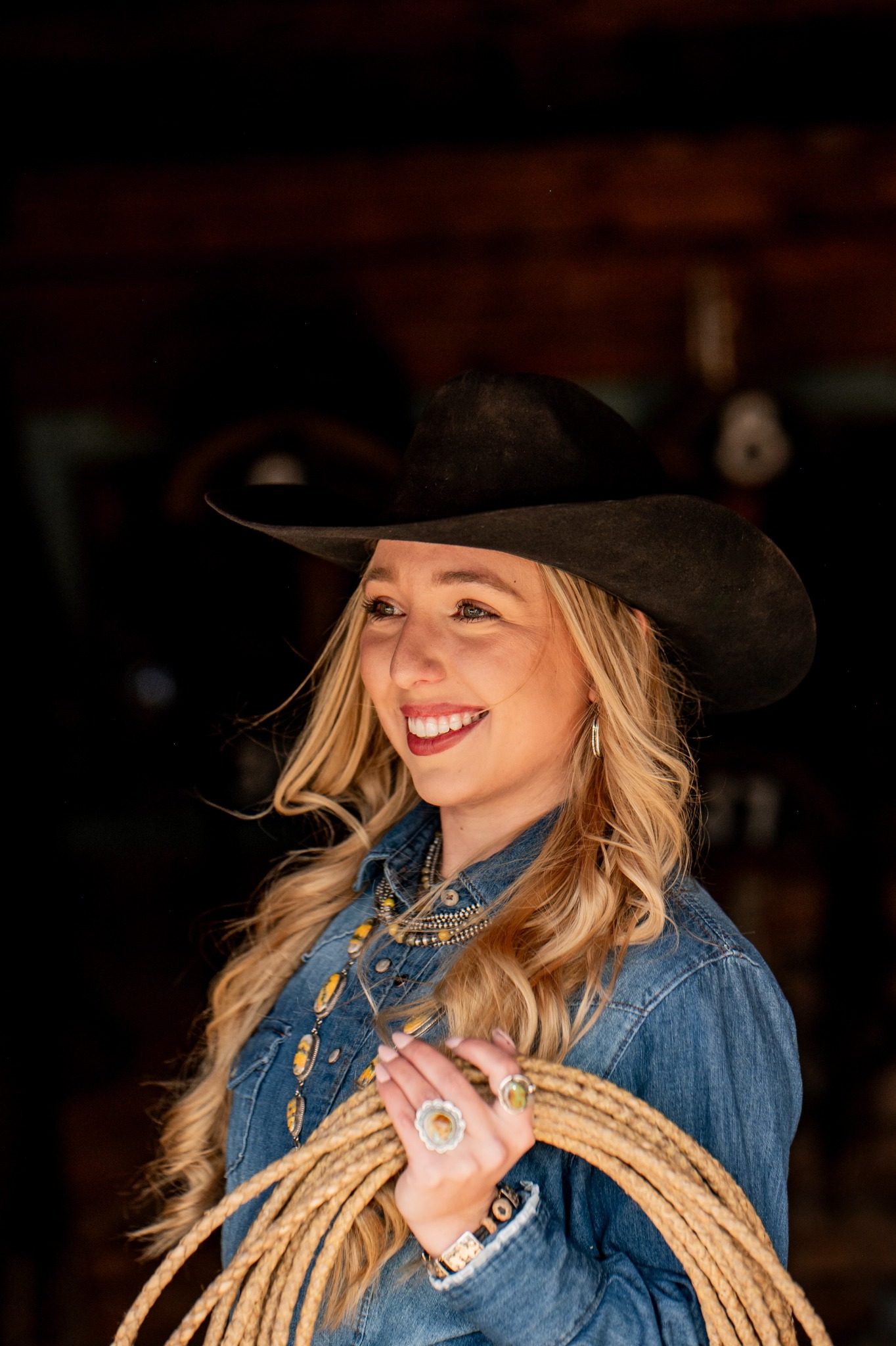 Western horsewoman portrait